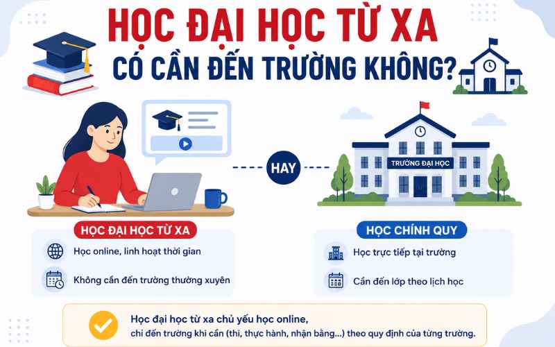 Học Đại Học Từ Xa Có Cần Đến Trường Không? Giải Đáp Chi Tiết 2026